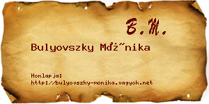 Bulyovszky Mónika névjegykártya